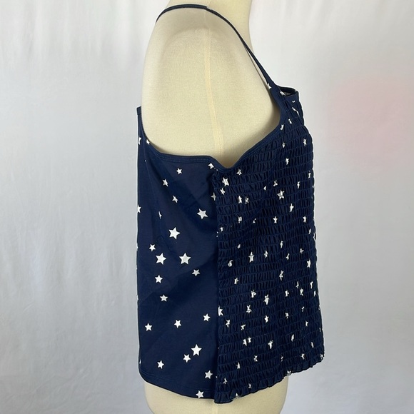NWT No Boundaries Navy Blue Smocked Tank/Cami w/White Stars - Size XXL (19) Jr. - Picture 8 of 14